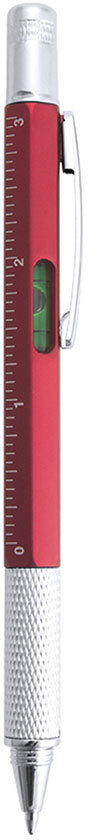 Артикул: H344402/08 — Ручка с мультиинструментом SAURIS, красный, пластик, металл