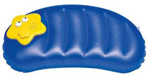 Артикул: H8001 — Подушка надувная с FM-радио; синий с желтым; 44х20х24 см; пластик; тампопечать