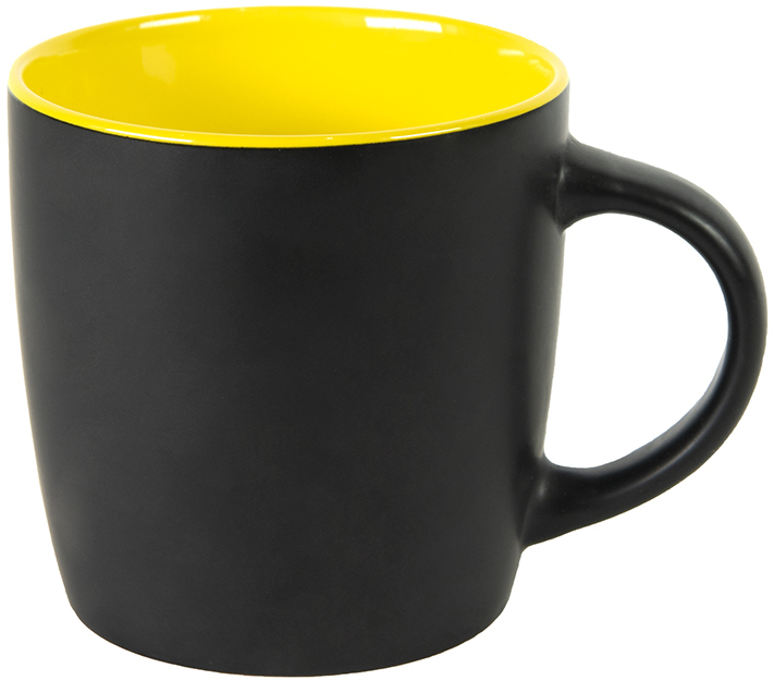 Артикул: H26701/03 — Кружка INTRO, черный с желтым, 350 мл, керамика