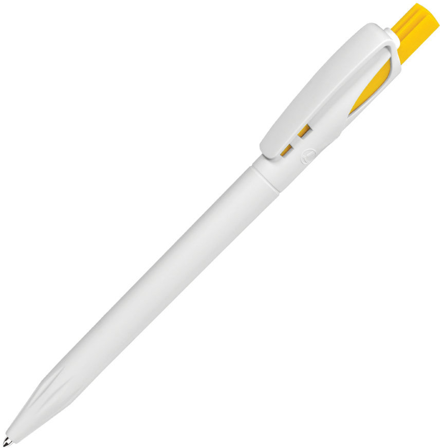 Артикул: H161/01/120 — Ручка шариковая TWIN WHITE, белый/желтый, пластик