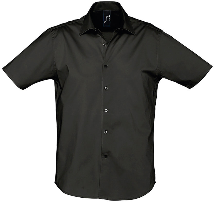 Артикул: H717030.312 — Рубашка мужская "Broadway", черный, 97% х/б, 3% п/эг/м2