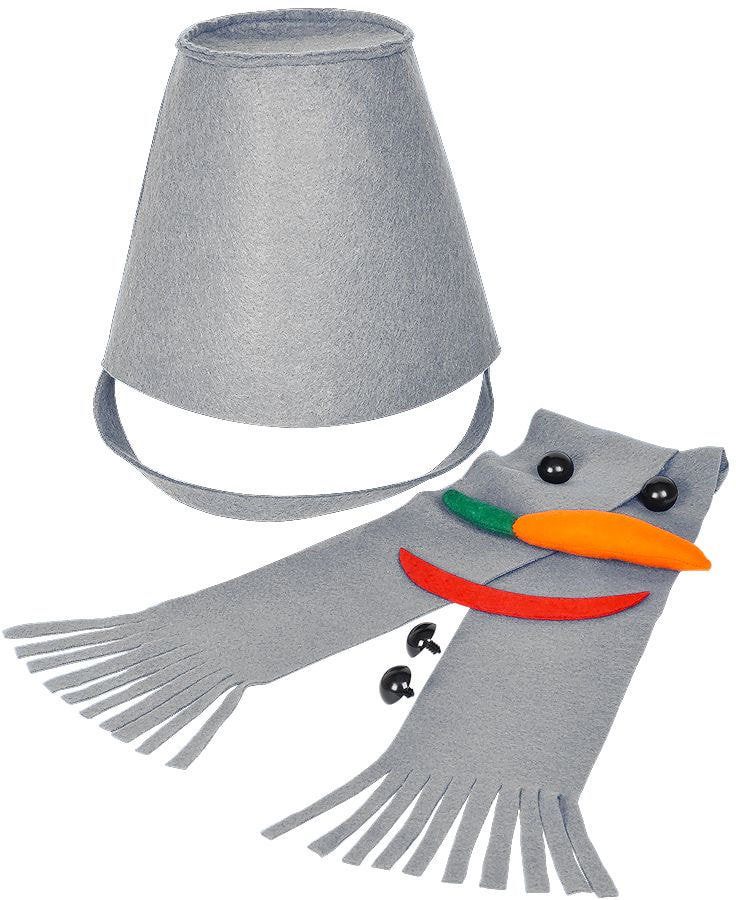 Артикул: H20901/30 — Набор для лепки снеговика  "Улыбка", серый, фетр/флис/пластик