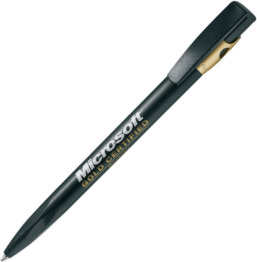 Артикул: H390G/35 — KIKI FROST GOLD, ручка шариковая, черный/золотистый, пластик