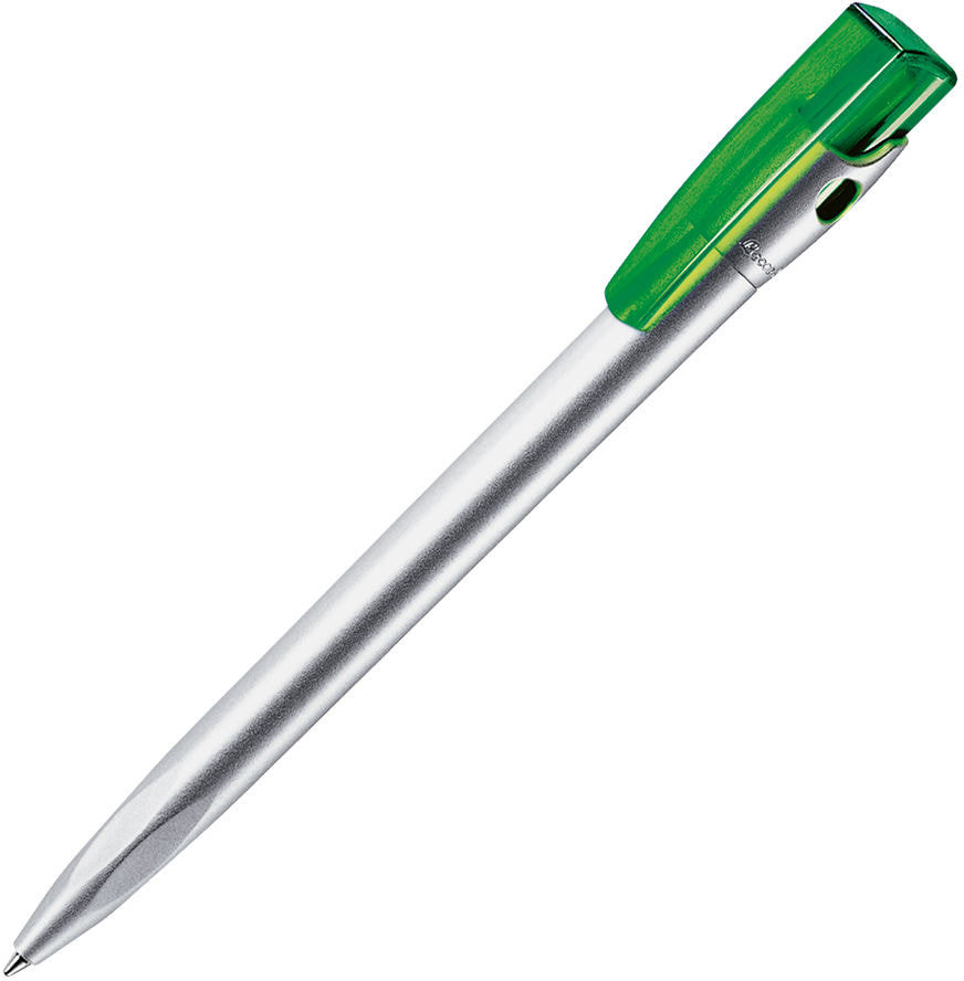 Артикул: H399/72 — KIKI SAT, ручка шариковая, зеленый/серебристый, пластик