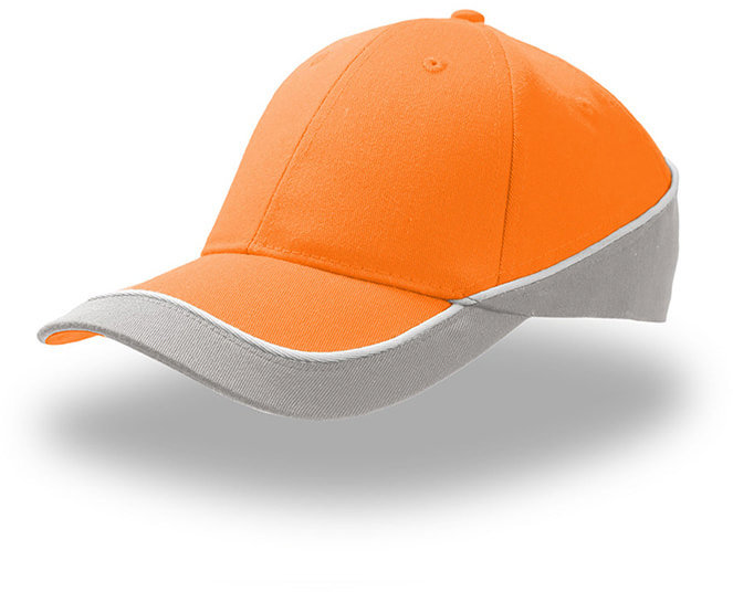 Артикул: H25481.05 — Бейсболка "Racing", оранжевый/серый, 94% полиэстер 6% вискоза, 180  г/м2