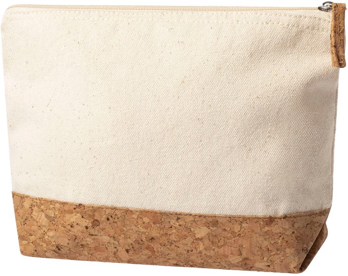 Артикул: H346619 — Косметичка SUBRUM, осн. ткань 100% хлопок,декор.ткань пробковое дерево, бежевый