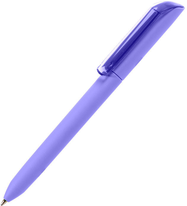 Артикул: H29418/20 — Ручка шариковая FLOW PURE, сиреневый корпус/прозрачный клип, покрытие soft touch, пластик