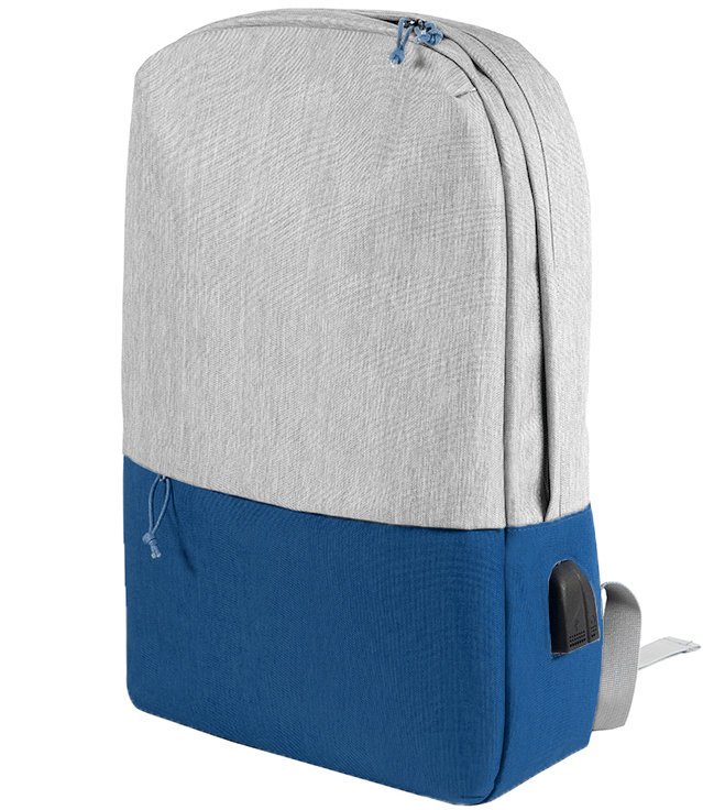 Артикул: H970155/24 — Рюкзак "Beam light",св.серый/ярко-синий, 44х30х10 см, ткань верха: 100% поли-д, под-ка: 100% пол-тер