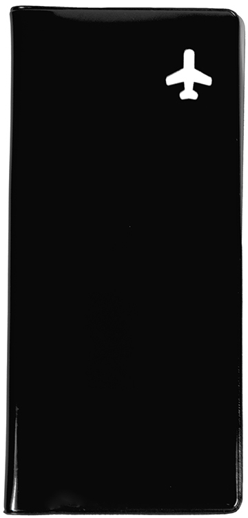 Артикул: H343928/35 — Обложка для тревел-документов "Flight" 10,3 x 21,8 см, ПВХ, черный