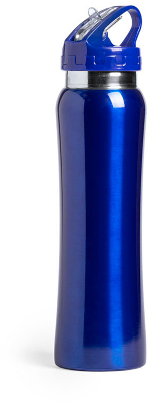 Артикул: H346280/24 — Бутылка для воды SMALY с трубочкой, синий,  800 мл, нержавеющая сталь