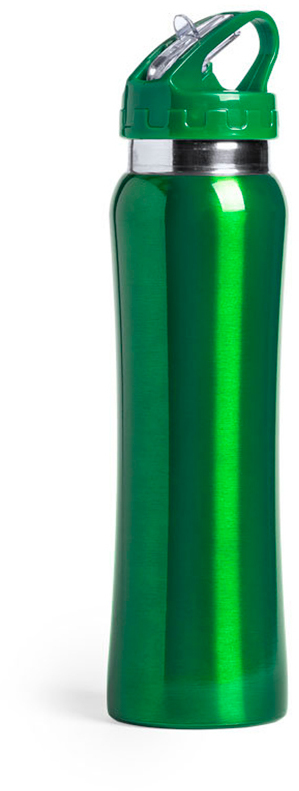 Артикул: H346280/15 — Бутылка для воды SMALY с трубочкой, зелёный,  800 мл, нержавеющая сталь