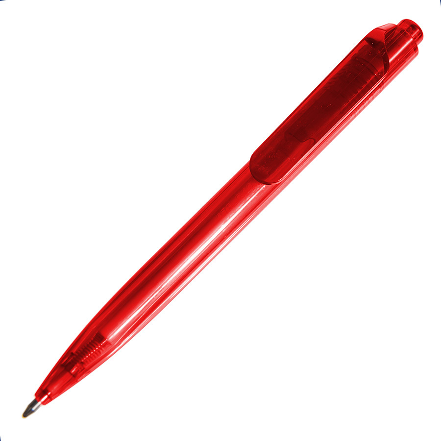 Артикул: H38016/08 — Ручка шариковая N16, красный, RPET пластик, цвет чернил синий