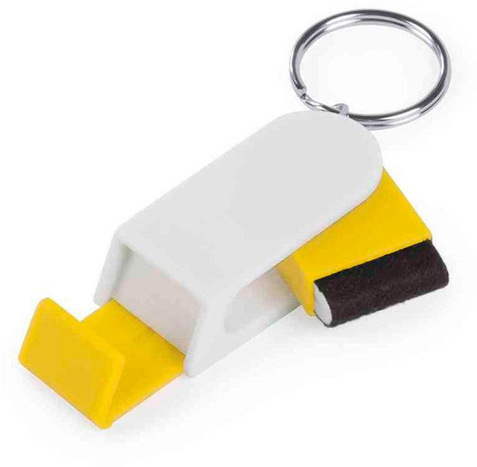 Артикул: H344633/03 — Брелок SATARI с подставкой для телефона, пластик, желтый, 2 x 4.8 x 1.3 см