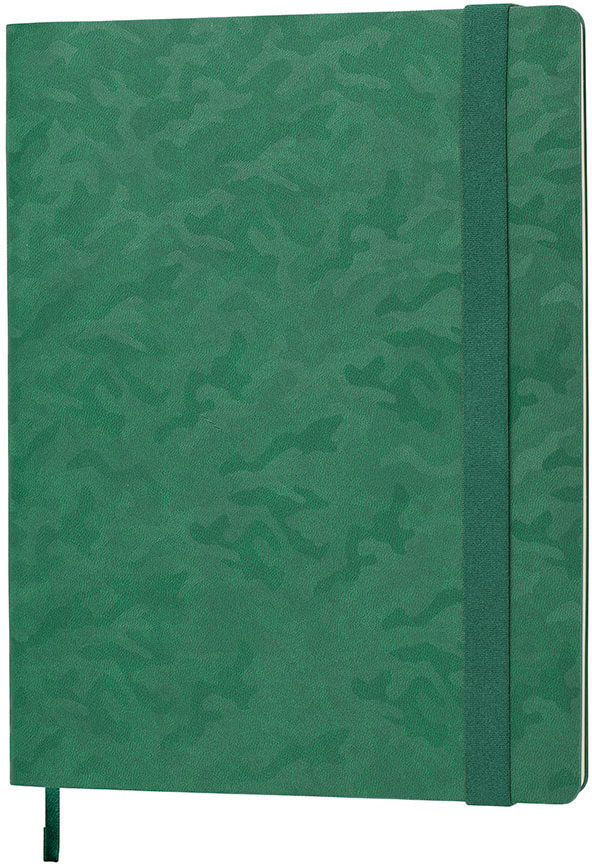 Артикул: H21228/15 — Бизнес-блокнот Tabby Biggy, гибкая обложка, в клетку, зеленый