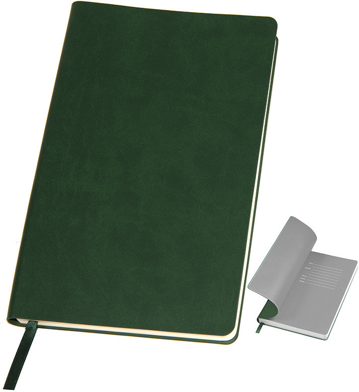 Артикул: H21209/15/30 — Бизнес-блокнот "Funky", 130*210 мм, зеленый, серый форзац, мягкая обложка, в линейку