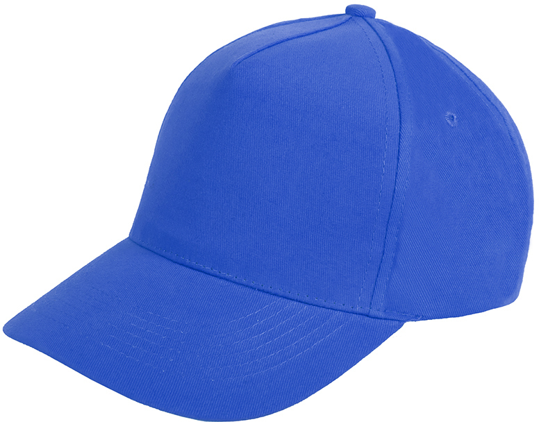 Артикул: H19401/241 — Бейсболка "Premium S", 5 клиньев, металлическая застежка; ярко-синий; 100% хлопок;плотность 350 г/м2