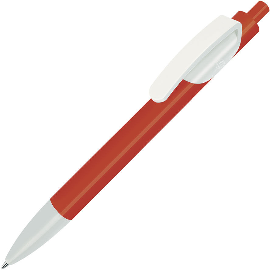 Артикул: H203/08 — TRIS, ручка шариковая, красный корпус/белый, пластик