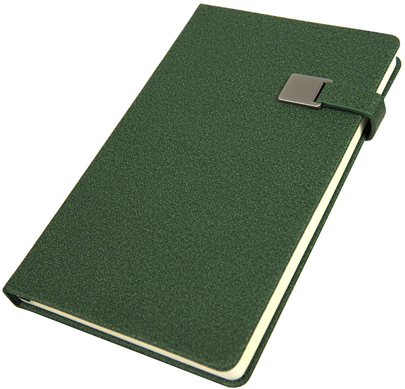 Артикул: H24733/17 — Ежедневник недатированный Linnie, А5, темно-зеленый, кремовый блок