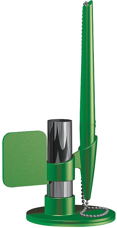 Артикул: H220/48/15 — FLAG, ручка шариковая с держателем, зеленый, пластик