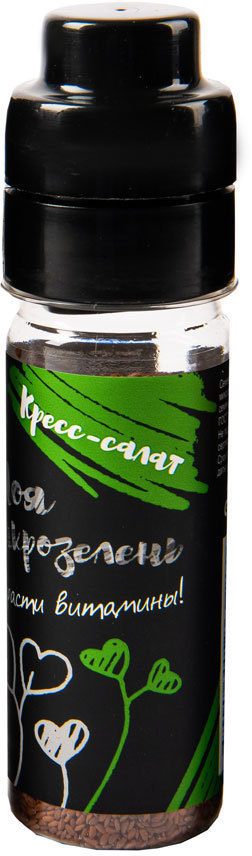 Артикул: H33813 — Семена кресс-салата «Моя микрозелень», бутылка с дозатором 75 гр