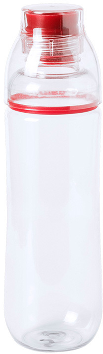 Артикул: H1114/08 — Бутылка для воды FIT, 700 мл; 24,5х7,4см, прозрачный с красным, пластик rPET