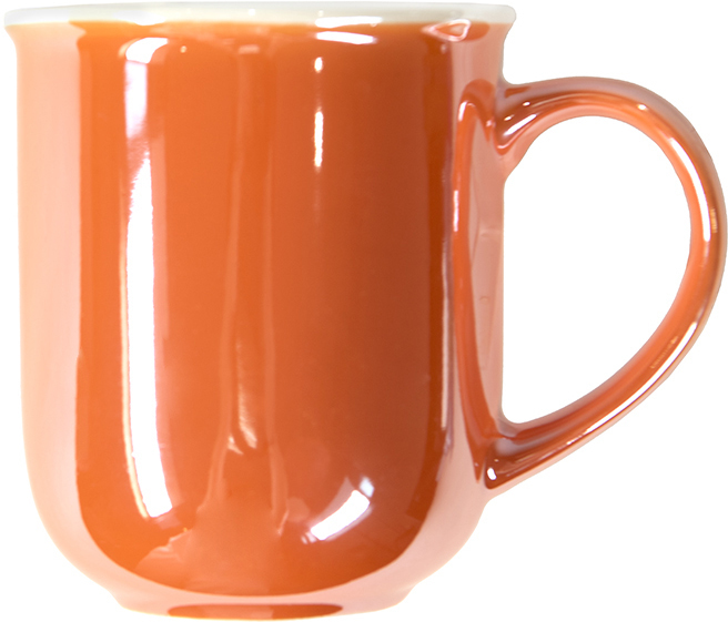 Артикул: H27602/06 — Кружка PERLA, оранжевый с белым, 350мл, фарфор