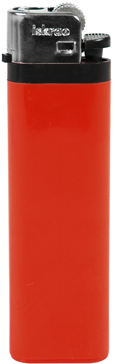 Артикул: H14908/08 — Зажигалка кремниевая ISKRA, красная, 8,18х2,53х1,05 см, пластик/тампопечать