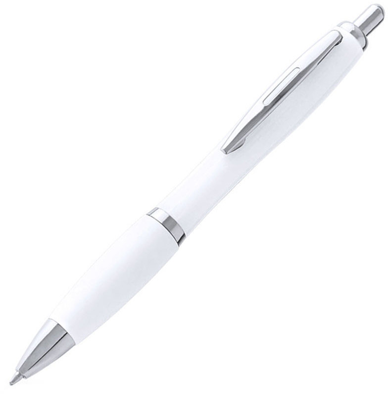 Артикул: H346640/01 — Ручка шариковая FLOM, белый, антибактериальный пластик, 14 см