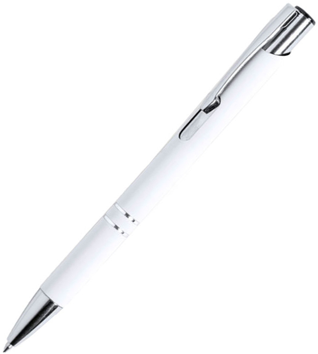 Артикул: H346366/01 — ZROMEN, ручка шариковая, белый, металл, софт-покрытие