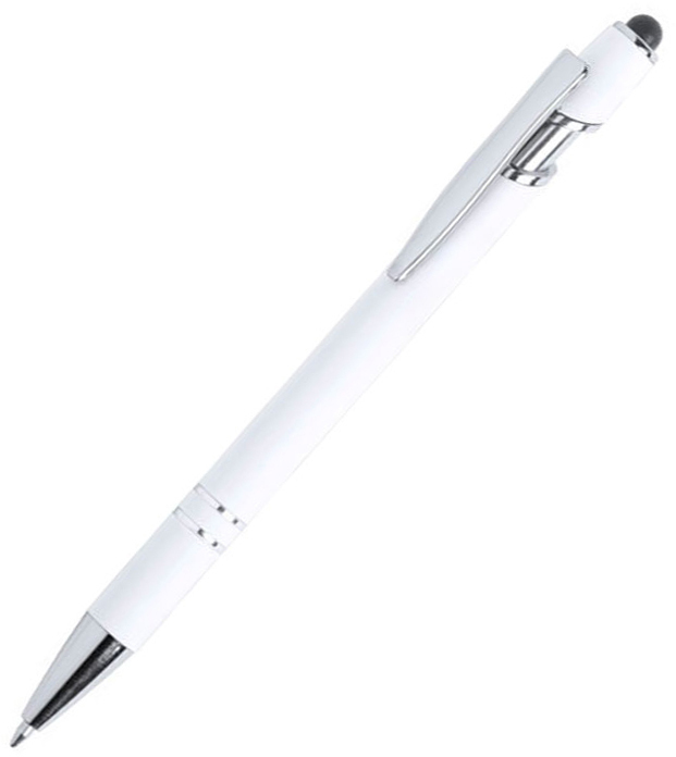 Артикул: H346367/01 — LEKOR, ручка шариковая со стилусом, белый, металл