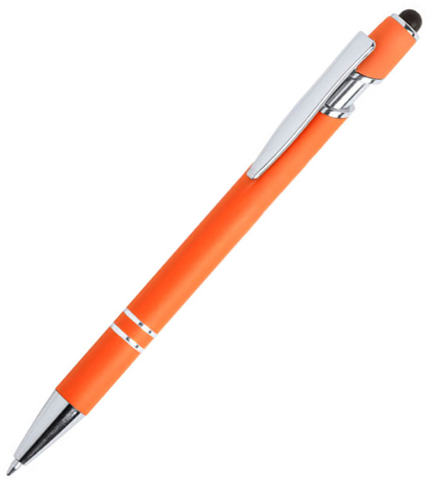Артикул: H346367/05 — LEKOR, ручка шариковая со стилусом, оранжевый, металл