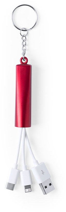 Артикул: H345956/08 — Кабель для зарядки с подсветкой ZAREF, красный , пластик
