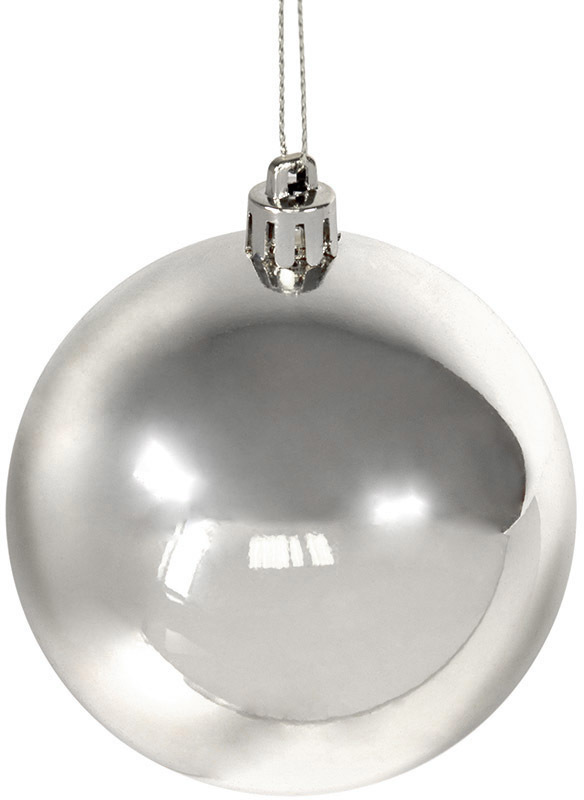 Артикул: H61000/47 — Шар новогодний Gloss, диаметр 8 см., пластик,серебро