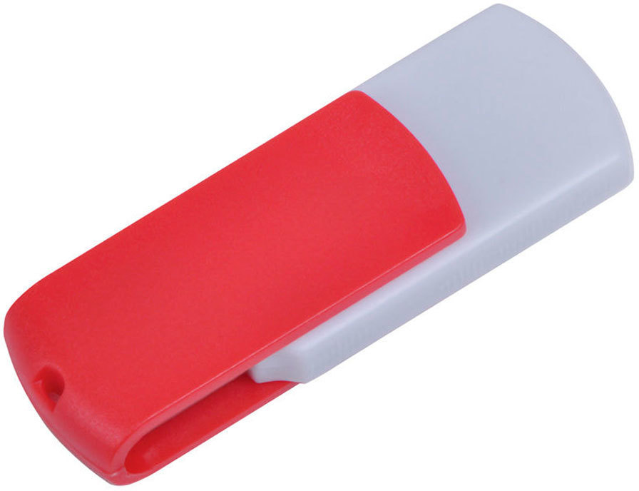 Артикул: H19312_8Gb/08 — USB flash-карта "Easy" (8Гб),белая с красным, 5,7х1,9х1см,пластик
