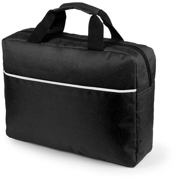 Артикул: H344613/35 — Конференц-сумка HIRKOP, черный, 38 х 29,5 x 9 см, 100% полиэстер 600D