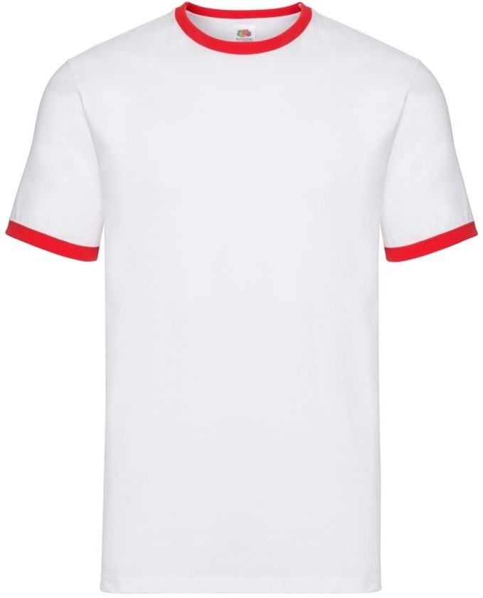 Артикул: H611680.WM — Футболка "Ringer T", белый с красным, 100% х/б, 160 г/м2