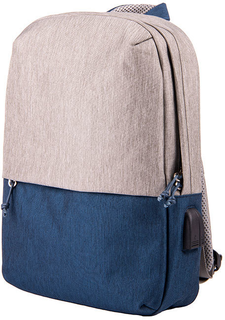 Артикул: H970156/25 — Рюкзак "Beam mini", серый/т.синий, 38х26х8 см, ткань верха: 100% полиамид, под-ка: 100% полиэстер