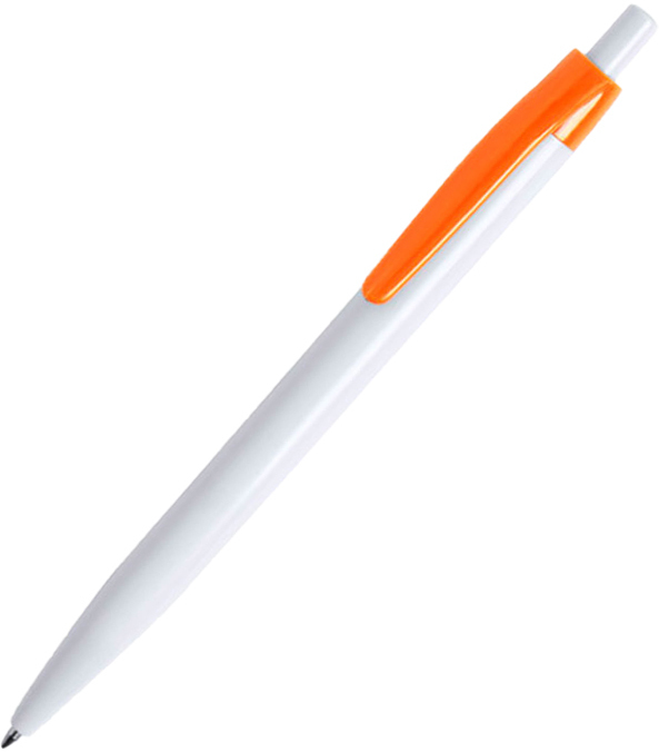 Артикул: H346410/01/05 — KIFIC, ручка шариковая, белый/оранжевый, пластик