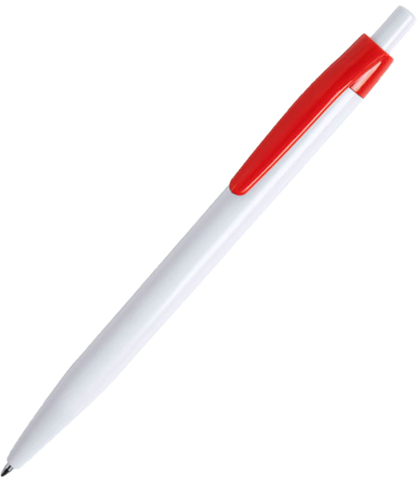 Артикул: H346410/01/08 — KIFIC, ручка шариковая, белый/красный, пластик