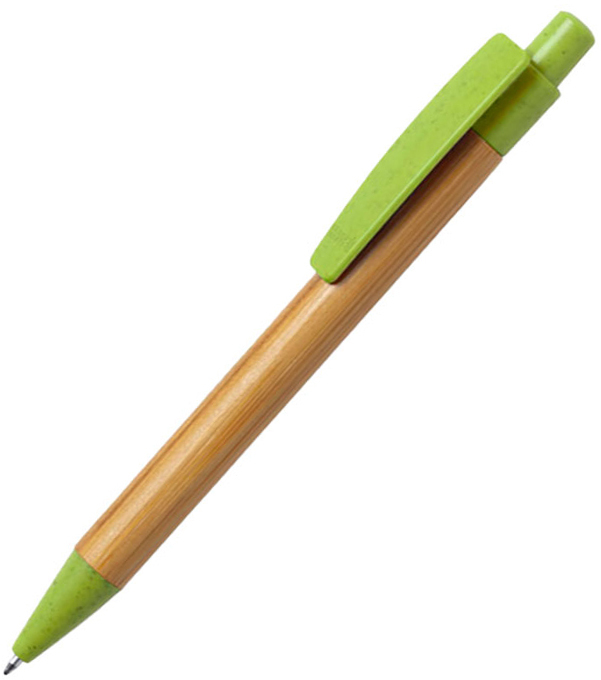 Артикул: H346495/15 — SYDOR, ручка шариковая, светло-зеленый, бамбук, пластик с пшеничной соломой