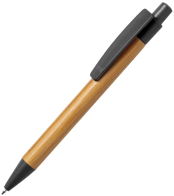 Артикул: H346495/35 — SYDOR, ручка шариковая, черный, бамбук, пластик с пшеничной соломой