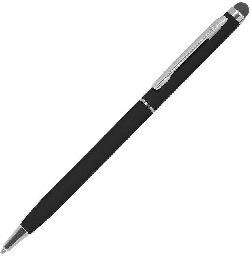Артикул: H1105G/35 — TOUCHWRITER SOFT, ручка шариковая со стилусом для сенсорных экранов, черный/хром, металл/soft-touch