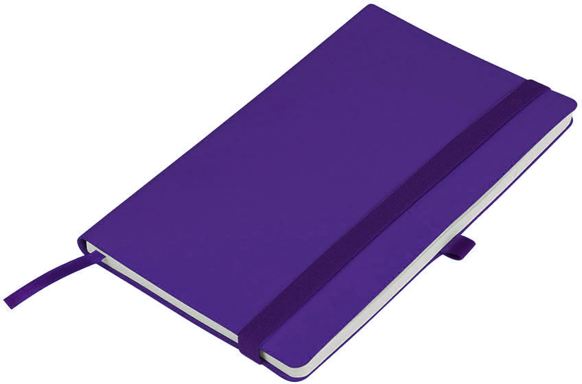Артикул: H21223/11 — Бизнес-блокнот "Gracy", 130х210 мм, фиолет., кремовая бумага, гибкая обложка, в линейку, на резинке