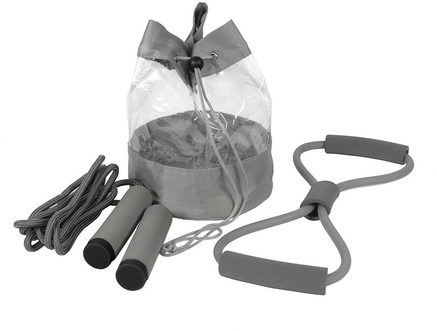 Артикул: H33001/30 — Набор SPORT UP, эспандер, скакалка, сумка, серый, полиуретан