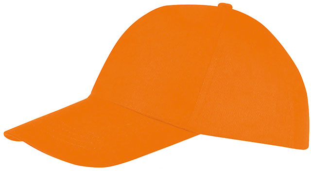Артикул: H788119.400 — Бейсболка "BUZZ", 5 клиньев, застежка на липучке, оранжевый, 100% хлопок, плотность 150 г/м2