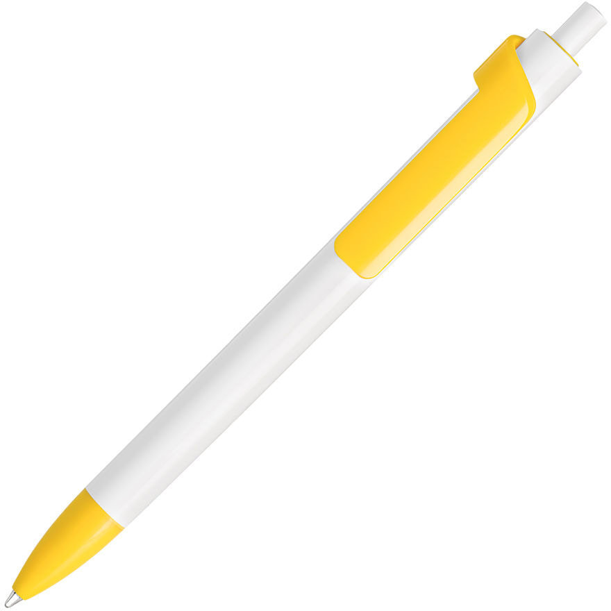 Артикул: H601/120 — FORTE, ручка шариковая, белый/желтый, пластик