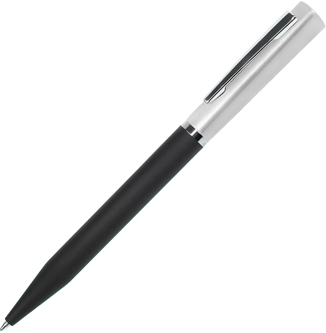 Артикул: H38021/35/47 — M1, ручка шариковая, черный/серебристый, пластик, металл, софт-покрытие