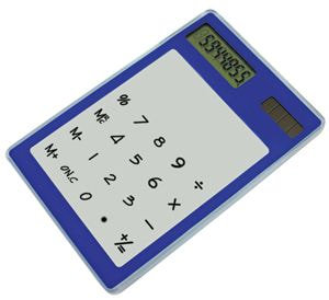Артикул: H11506 — Калькулятор "Touch Panel"; 8х12х0,6 см; пластик; тампопечать