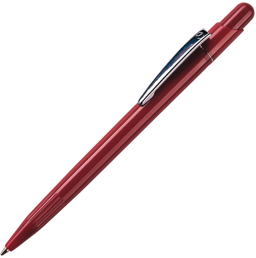 Артикул: H12800/13 — MIR, ручка шариковая с серебристым клипом, бордо, пластик/металл