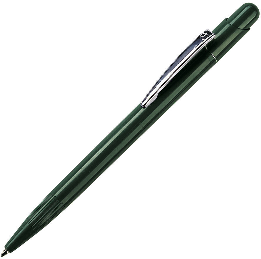Артикул: H12800/17 — MIR, ручка шариковая с серебристым клипом, зеленый, пластик/металл